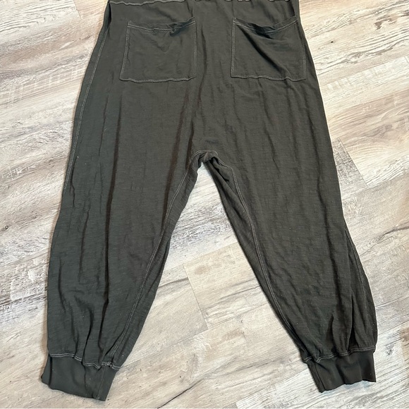 NATURAL LIFE Jumpsuit Women XL Charlie V Neck Charcoal Gray Oversized Comfy - Picture 4 of 6